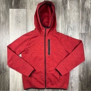Uniqlo Men Dry Stretch Sweat Full Zip Red Hoodie Sweater SIZE Medium